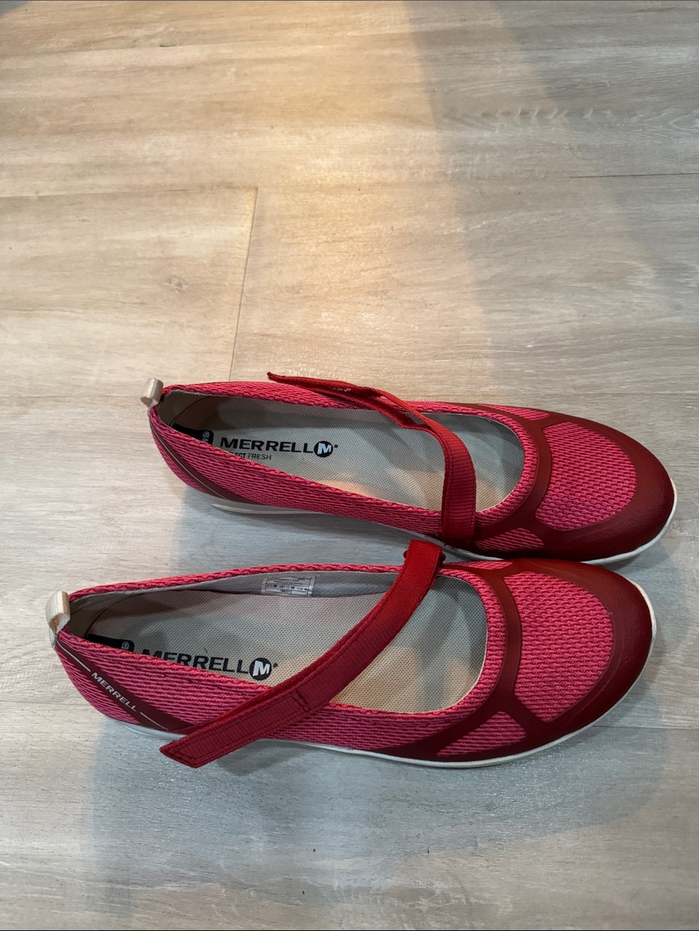 Merrell Women's Red Mary Jane Slip-On Flats